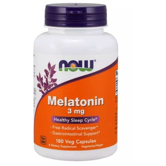 Мелатонін для сну NOW Foods Melatonin 3 mg 180 Veg Caps