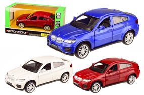 Машина металева 4306, 1:43 BMW X6, 3 кольори, відкриваються двері, в коробці 14,5x6,5x7 см АВТОПРОМ