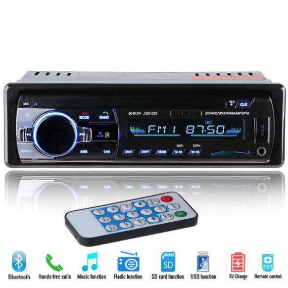 Автомагнітола JSD-520BT +AUX +Радіо +Bluetooth, Bluetooth магнітола в машину, Автомобільна магнітола 1 din | Зображення 1