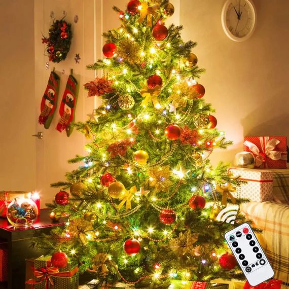 Світлодіодна гірлянда Роса XPRO 10 м, 100 LED, теплий білий колір, водонепроникна, 8 режимів світіння (234574673_422) | Зображення 1