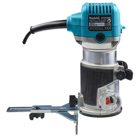 Фрезер кромковий з набором аксесуарів Makita RT0702CX2 (710 Вт, 8 мм, 10000-34000 хв-1) | Зображення 5