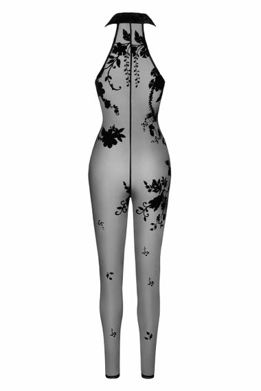 Бодистокинг Noir Handmade F315 Ego, XL, black, прозрачный, верх халтер, молния на все тело sexstyle | Зображення 5