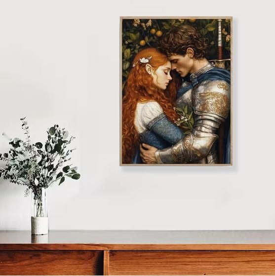Набор для вышивки крестом JOZYSH "Сердце под латами" 14CT, 30x40 см, канва Аида с нанесенным рисунком | Зображення 4