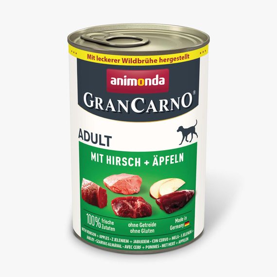 Корм Animonda GranCarno Adult Beef + Deer with Apple консервований д/соб з яловичиною олениною і яблуком 400 г арт.AM-82479