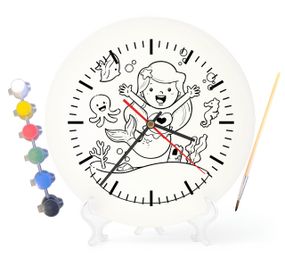 Детский набор для творчества часы раскраска Маленькая Русалочка 30 см (Г0204)