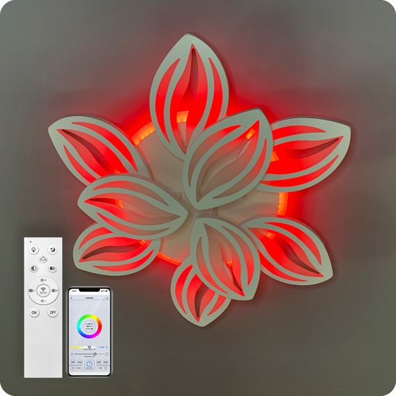 Люстра світлодіодна 517 Light 3color з пультом 180Вт Білий (02115) | Зображення 9
