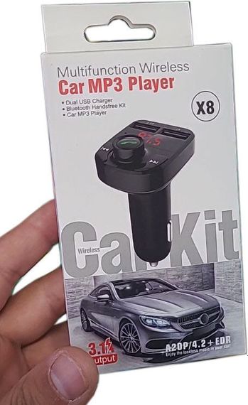 Автомобильный модулятор трансмиттер X8 Bluetooth A2DP/V4.2+EDR MP3 плеер USB зарядка | Зображення 8