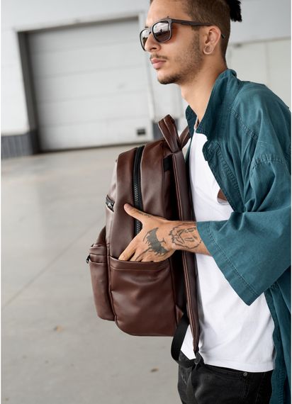 Чоловічий рюкзак Sambag ZARD LKT шоколадний 46 х 28 х 13 см (25058020m) | Зображення 6