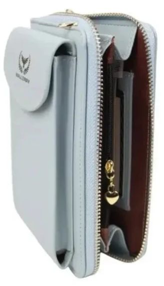 Кошелек ZL8591 ГОЛУБОЙ Wallerry | Женский клатч из экокожи | Зображення 2