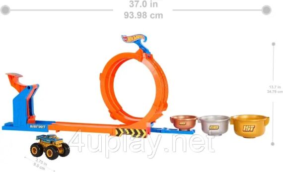 Трек Hot Wheels Monster Trucks Бігфут 50-річчя Петля Стрибок за трофеєм | Зображення 2