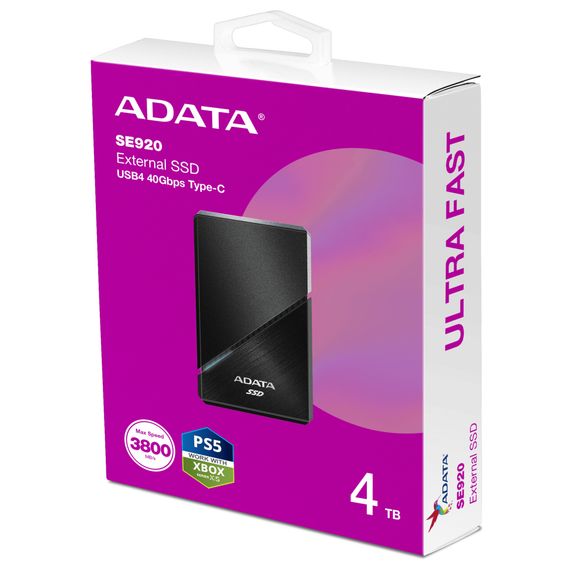 Накопичувач SSD USB 4.0 4TB SE920 ADATA (SE920-4TCBK) | Зображення 8