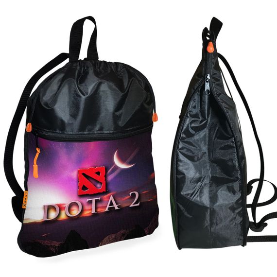 Рюкзак-мішок для взуття, спортивної форми Дота 2 «Dota 2» дитяча сумка для змінки з розширювачем (01240)