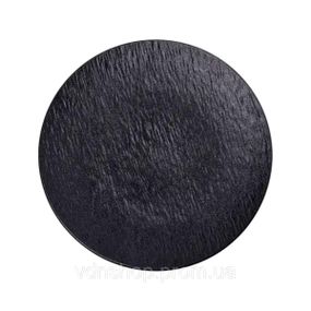 Тарелка сервировочная фарфоровая 25 см черная HP-7-727