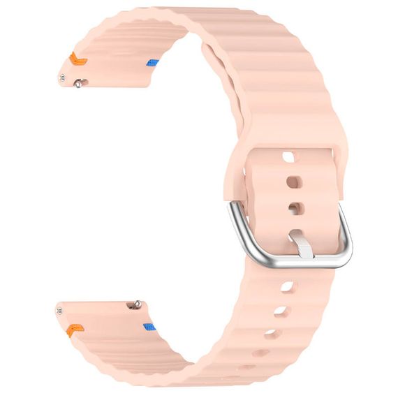 Силіконовий ремінець Wavy для Smart Watch 22mm Light Pink | Зображення 1