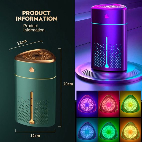 Ультразвуковий зволожувач повітря для дітей з підсвічуванням Heavy Fog Humidifier, Зволожувач міні. Зелений | Зображення 1