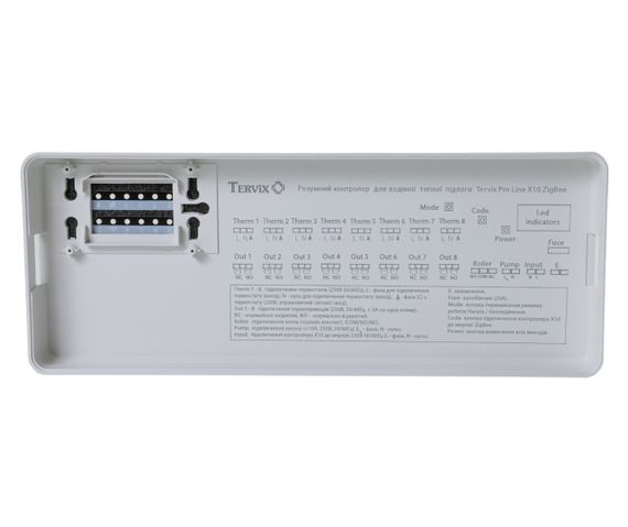 511108 Умный контроллер для водяного теплого пола Tervix Pro Line X10 ZigBee (8 зон) | Зображення 1