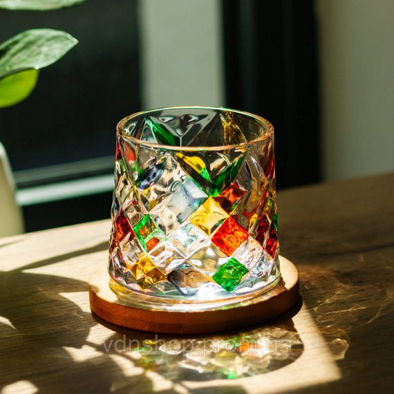 Склянка дзиґа для віскі 300 мл з бамбуковою підставкою HP1604 | Зображення 1