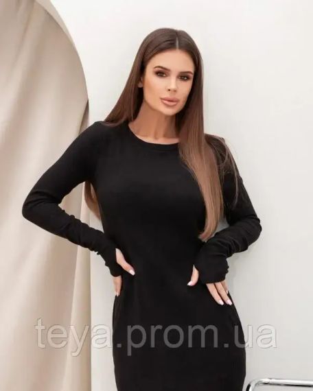 Плаття для жінок колір чорний розміри S, M, L, XL FI_009693 | Зображення 3