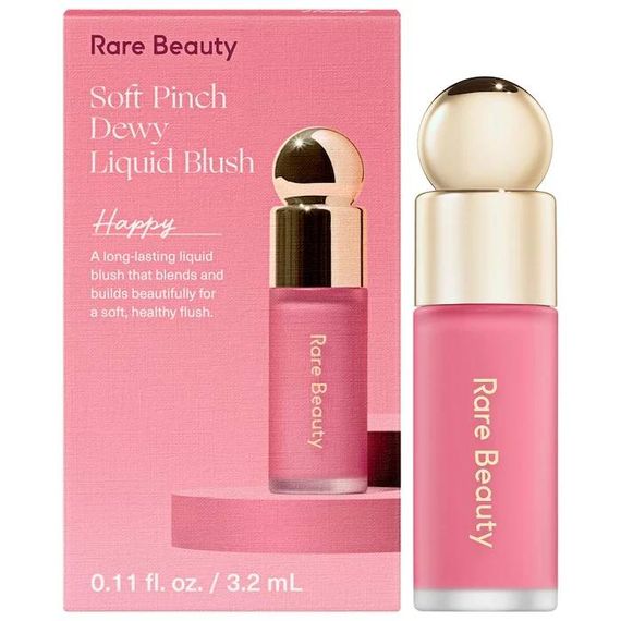Жидкие румяна Rare Beauty MINI Soft Pinch Dewy Liquid Blush - Happy (3.2 ml) | Зображення 1