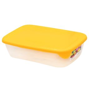 Контейнер для їжі харчовий пластиковий з кришкою Curver Fresh&Go 1 л, жовта кришка (00554)
