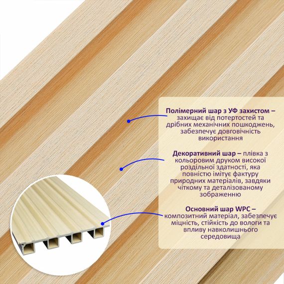 Декоративна стінова рейка 3000*160*23мм (D) SW-00002572 | Зображення 1