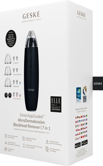 Мікродермабразійний пристрій для видалення чорних цяток GESKE MicroDermabrasion Blackhead Remover 7в1 black | Зображення 7