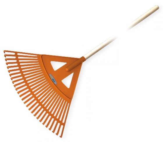 Граблі віялові Bradas 27 зубців черенок дерев'яний KT-CX27W