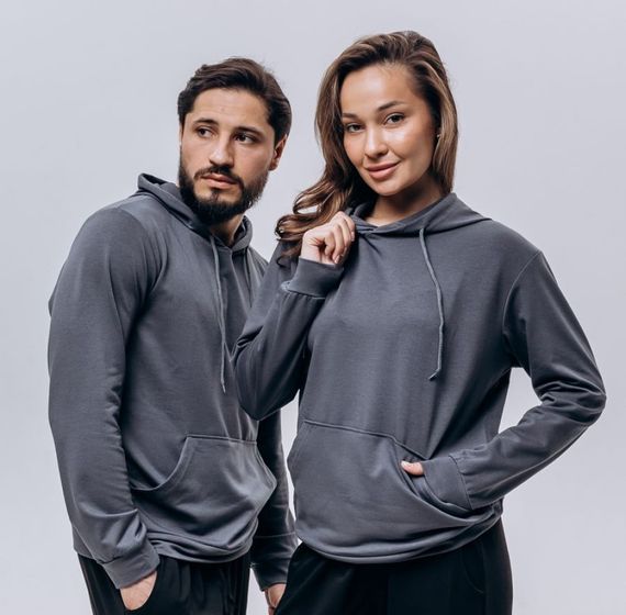 Худи жіноче (unisex) графит двохнитка | Зображення 1