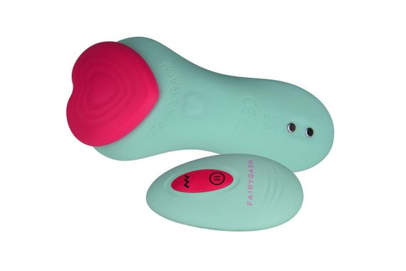 Вібратор у трусики FairyGasm HeartGem green, на магніті, пульт ДК Sex Aura | Зображення 2