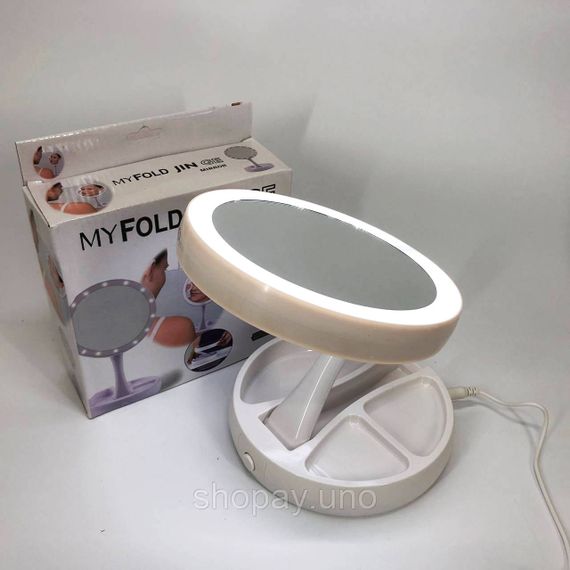 Зеркало для макияжа с сенсором My Fold Away Mirror, Зеркало для макияжа с подсветкой 360 градусов CE-24 | Зображення 8