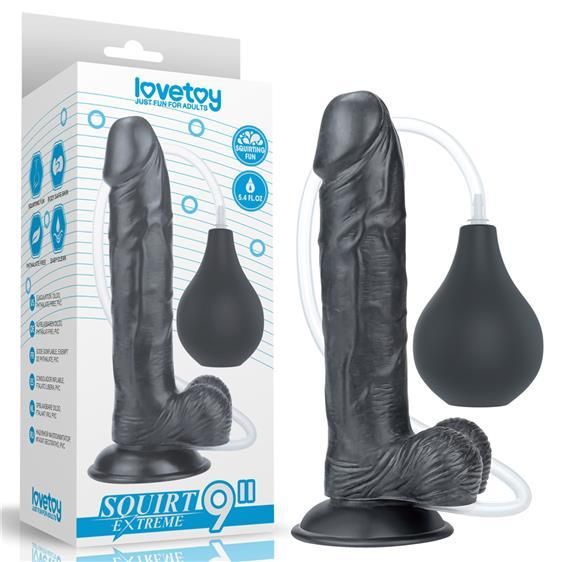 Фаллоимитатор - Squirt Extreme Dildo 9" Black sexstyle