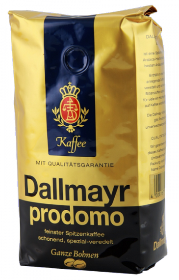 Німецька кава в зернах Dallmayr Prodomo 100% Арабіка, 500г
