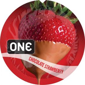 Набір оральних презервативів One Flavor Waves Chocolate Strawberry Полуниця у шоколаді (ціна за 5 шт) sexstyle
