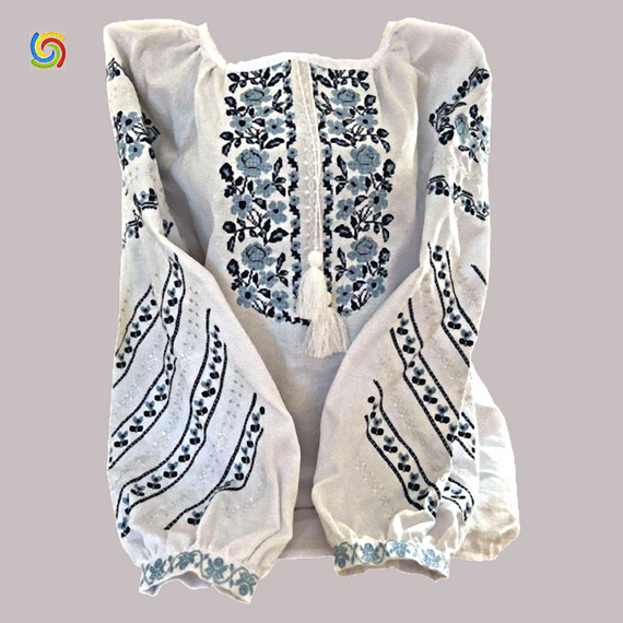 Рубашка Украинская вышиванка  32534 цвет белый размер XL