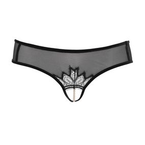 Трусики з розрізом та перлами Bracli Kyoto Brief Чорні M