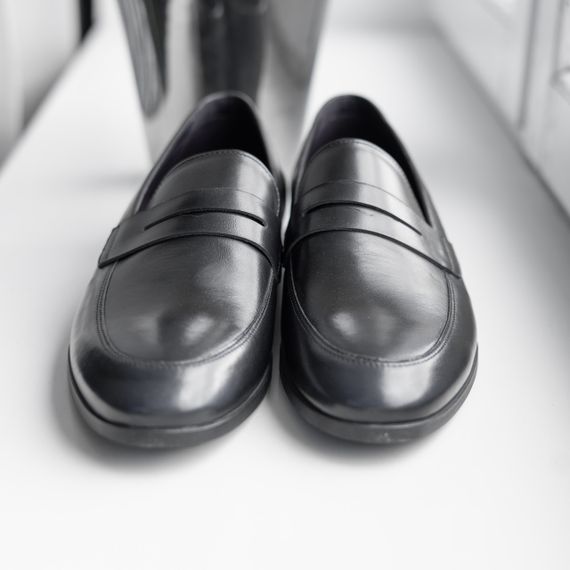 Обирай синьо-чорні лофери 44 розмір туфлі | Зображення 1