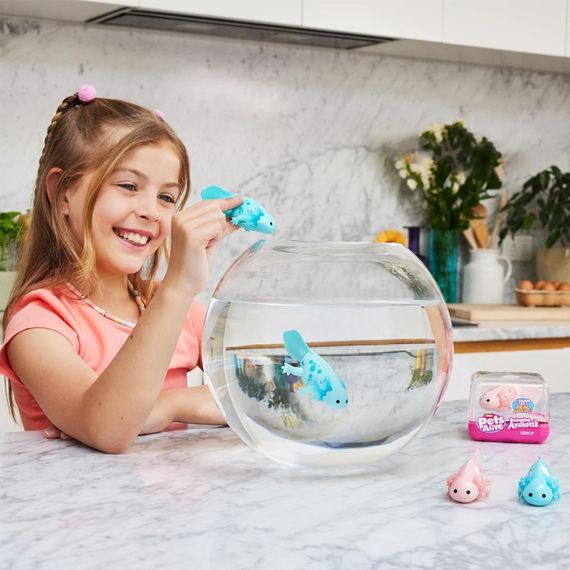 Интерактивная игрушка Аксолотль Pets & Robo Alive 9556A, розовый | Зображення 1