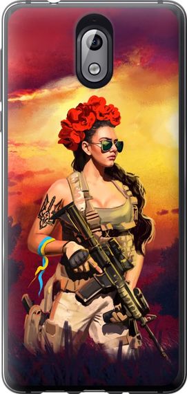Чехол на Nokia 3.1 Украинка с оружием "5316u-1530-17620"