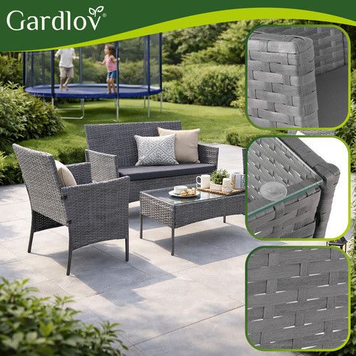 Садовая мебель из ротанга антрацитового цвета Gardlov 26907 | Зображення 4