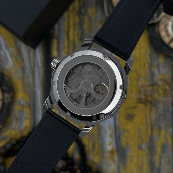 Класичний чоловічий годинник Awarder 024SI Тризуб срібло Silver | Зображення 4
