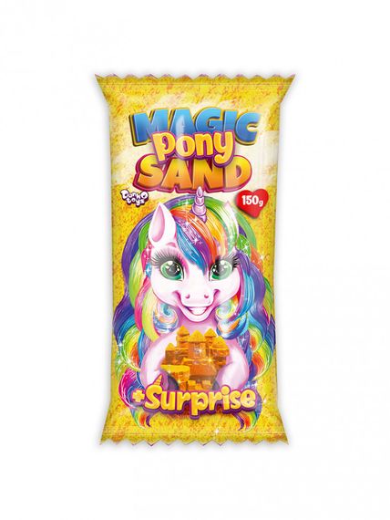 Набір для творчості "Кінетичний пісок "Magic Pony Sand" MPS-01-01, 150 г  Жовтий
