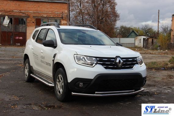 Передній захист F3-10 (нерж.) для Renault Duster 2018-2024 рр | Зображення 2