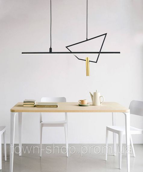 Люстра потолочная LED MJ25-1200-bk-k Черный 60-150х15х120 см. | Зображення 3