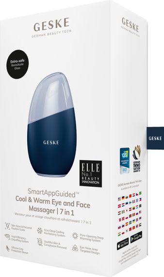 Массажер для лица GESKE Cool&Warm Eye and Face Massager 7в1 starlight, Синий | Зображення 7