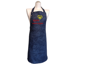 Фартух чоловічий для готування з вишивкою ONESIZE синій rus 00290-1