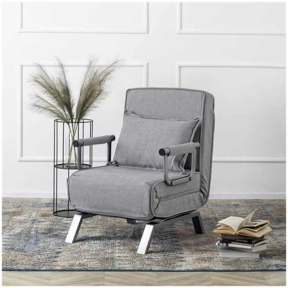 Розкладне крісло, розкладачка MEBEL ELITE BART, сірий (KR-65)(крісло-80/65/68; ліжко-190/65) | Зображення 5