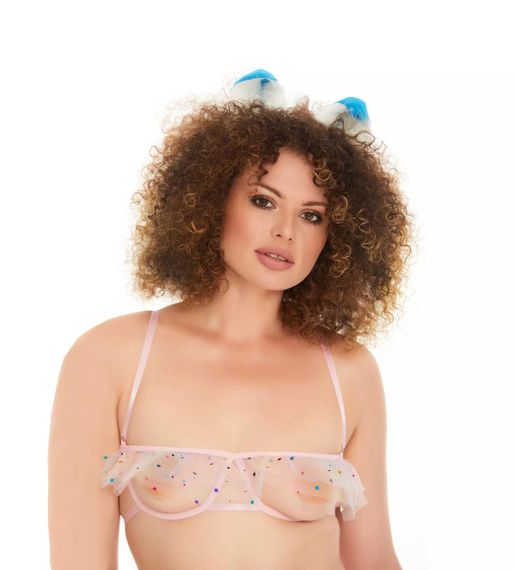 Хутряні вушка собаки, Яскраво-блакитний з білим OKOVA Sex Aura | Зображення 2