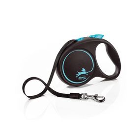 Рулетка Flexi Black Design M, стрічка 5 м, синий