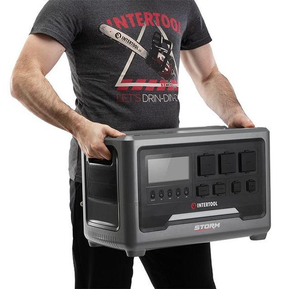 Станція зарядна портативна 2.4 кВт, 2048 Втг, LiFeP04, бездротова зарядка, знімний повербанк, STORM INTERTOOL | Зображення 8