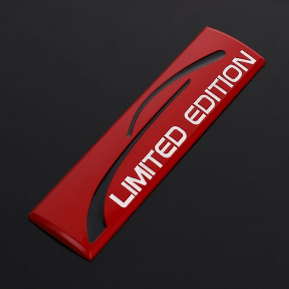 Наклейка на авто Limited Edition металічна 9.1x2.8 cm, Червоний